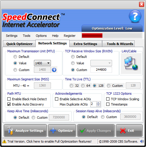 Free Internet Accelerator Vista