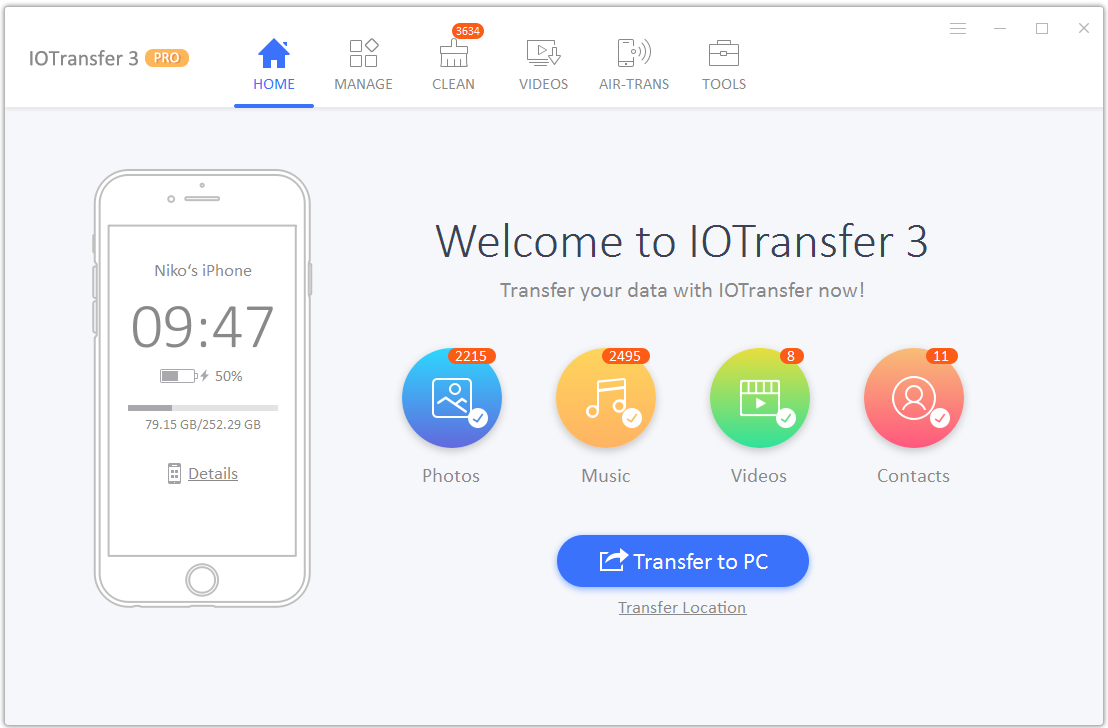 تحميل برنامج IOTransfer 3.2.1 Pro المدفوع مجانا للكمبيوتر
